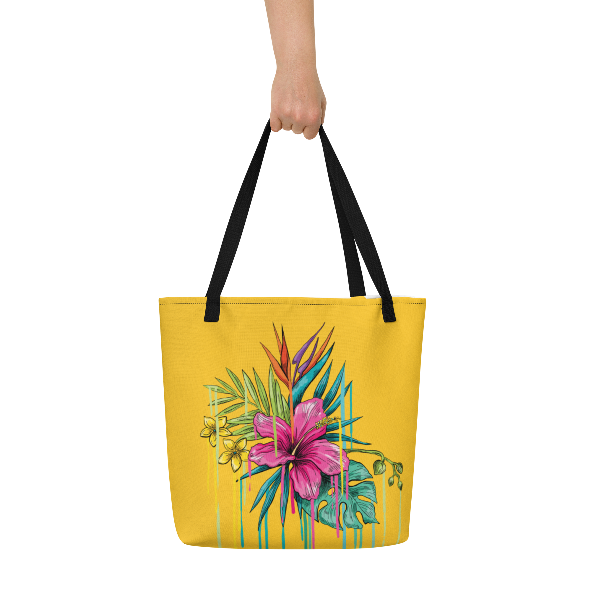 Large Tote Bag – Pink Flower | Spacious, Durable & Stylish