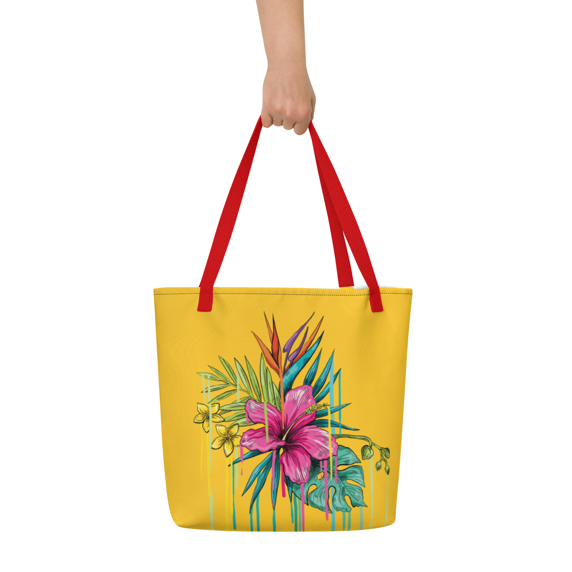 Large Tote Bag – Pink Flower | Spacious, Durable & Stylish