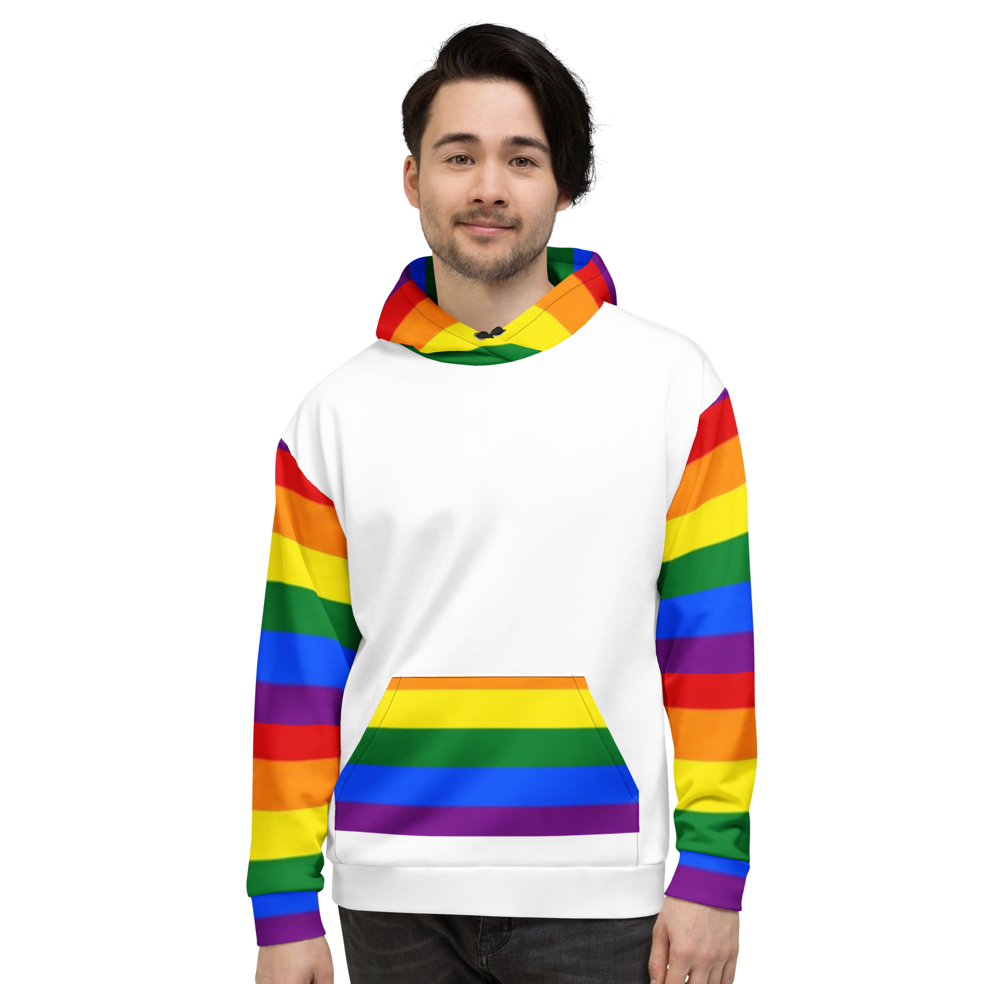 Sudadera con capucha LGBTQ+ Bandera del Orgullo Arco Iris