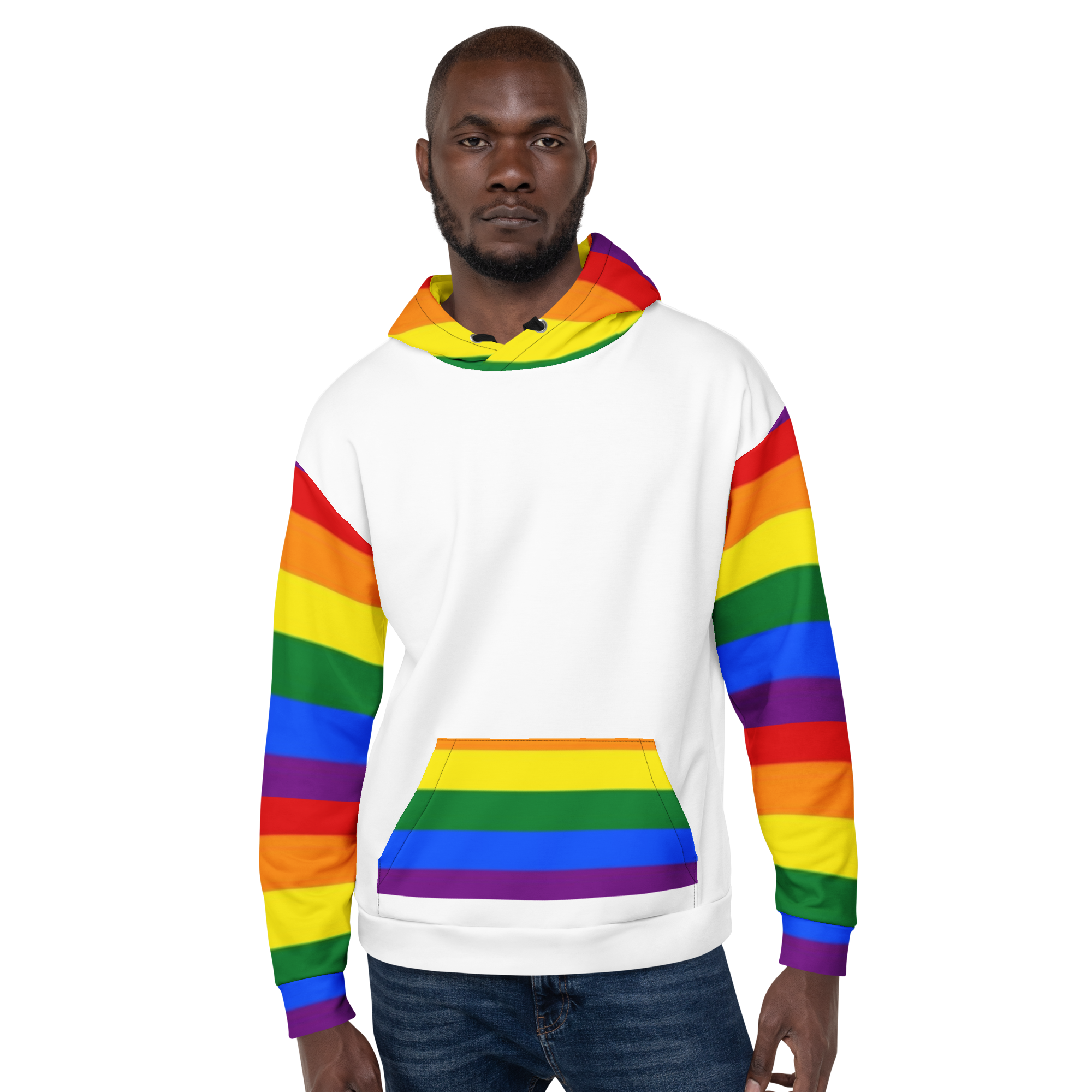 Sudadera con capucha LGBTQ+ Bandera del Orgullo Arco Iris