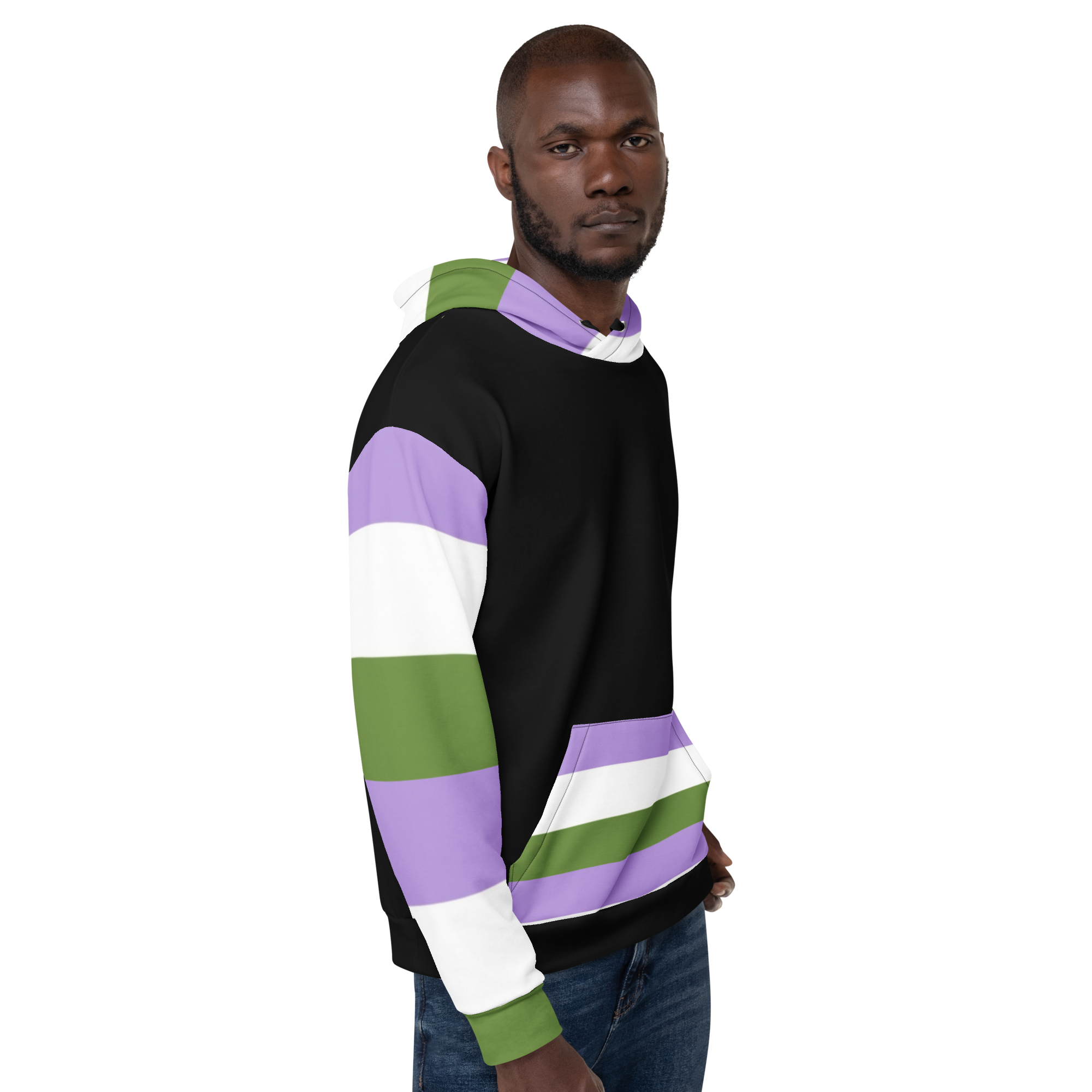Sudadera con capucha Bandera del orgullo Genderqueer
