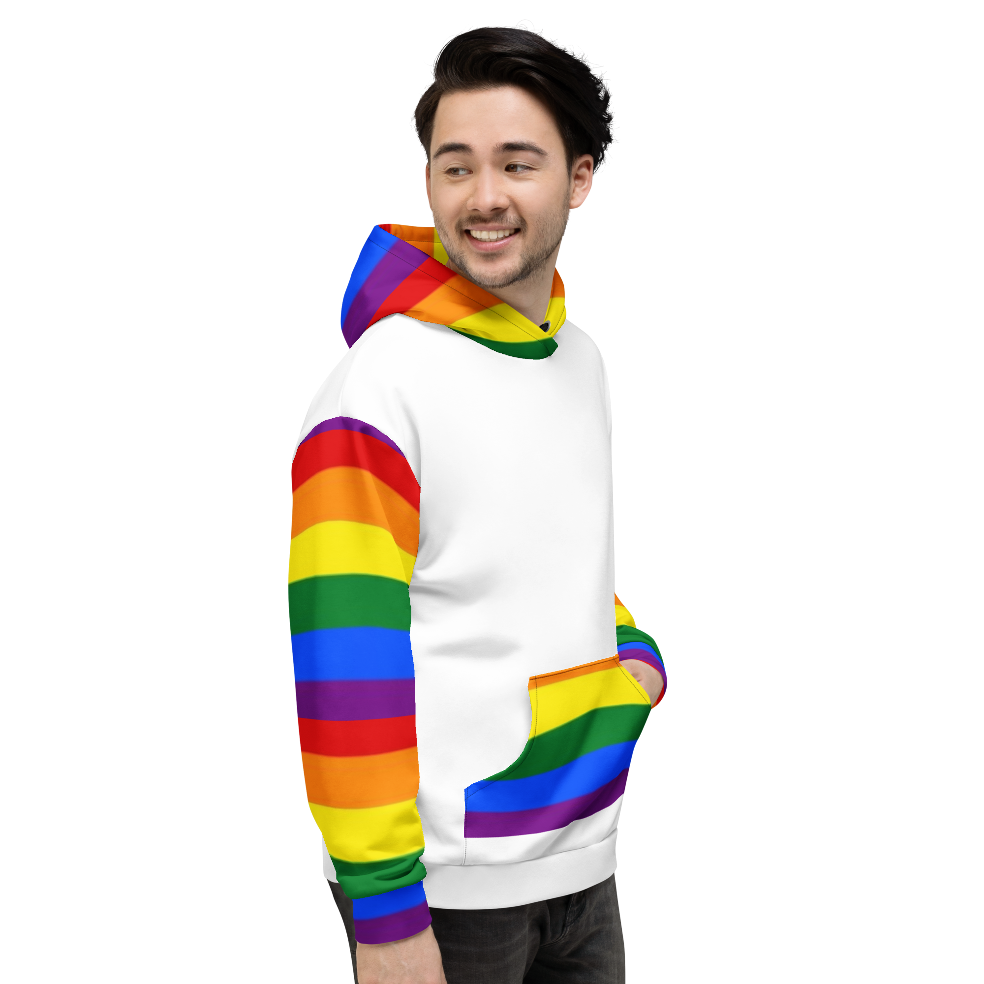 Sudadera con capucha LGBTQ+ Bandera del Orgullo Arco Iris
