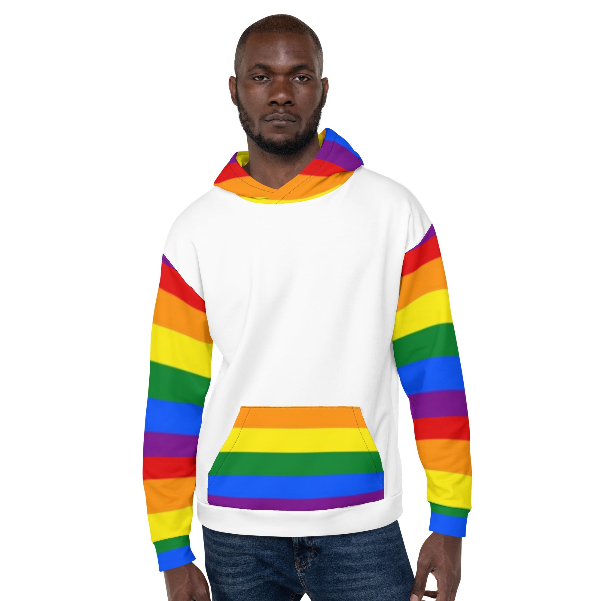 Pride Rainbow Flag Hoodie – Colourful LGBTQIA+ Statement | Sustainable, Soft & Comfortable Fit