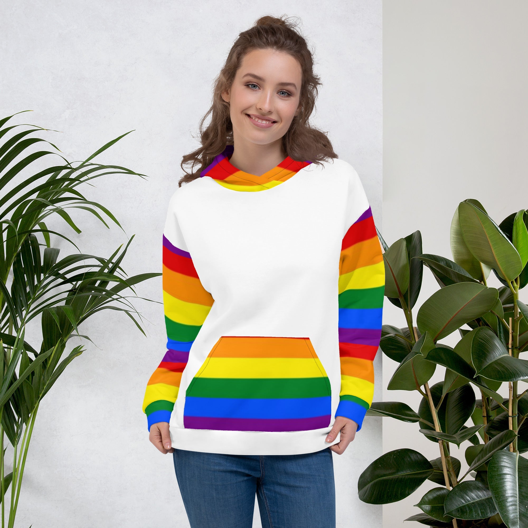 Pride Rainbow Flag Hoodie – Colourful LGBTQIA+ Statement | Sustainable, Soft & Comfortable Fit