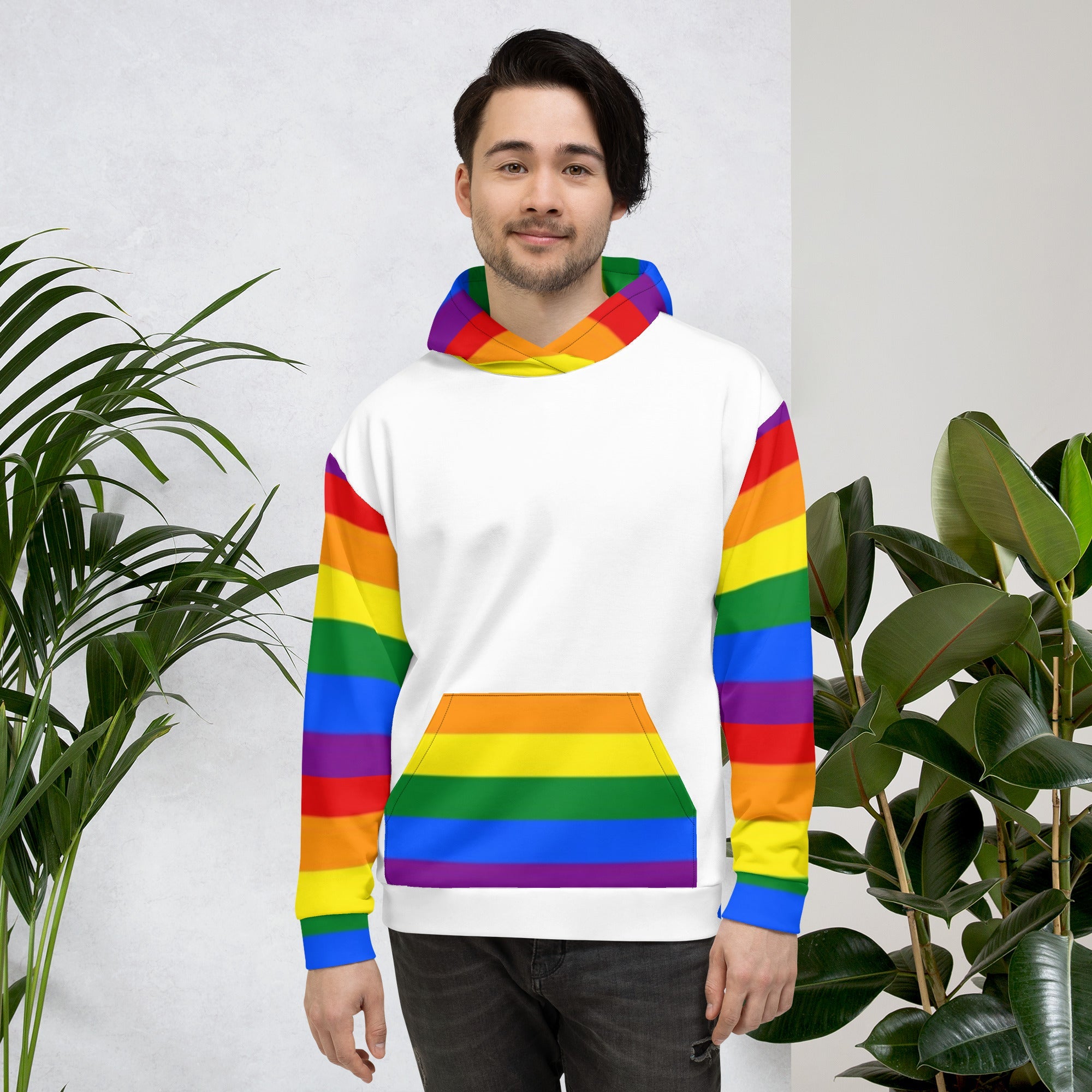 Pride Rainbow Flag Hoodie – Colourful LGBTQIA+ Statement | Sustainable, Soft & Comfortable Fit