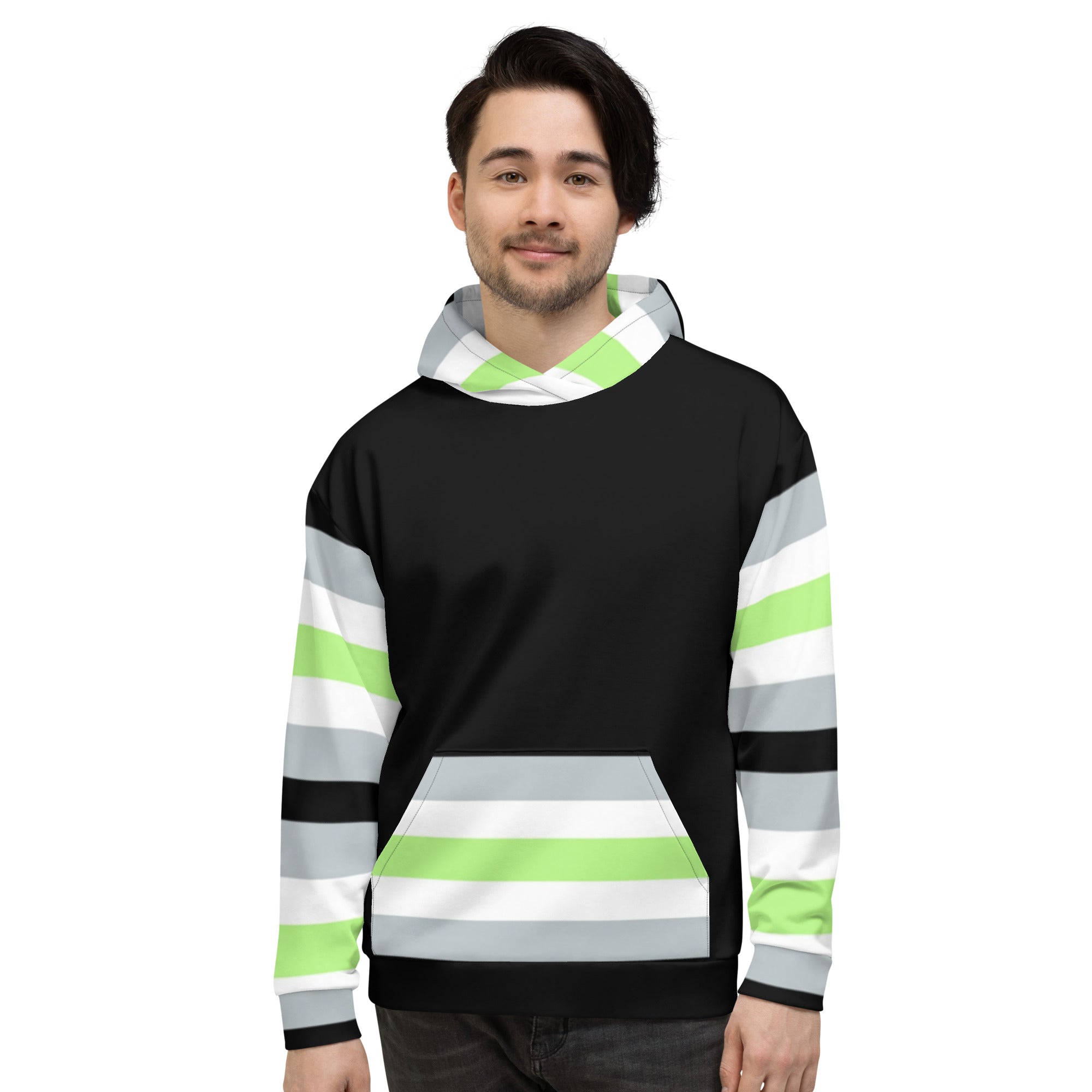 Agender Pride Flag Hoodie – Comfortable & Inclusive | Gender-Neutral Style