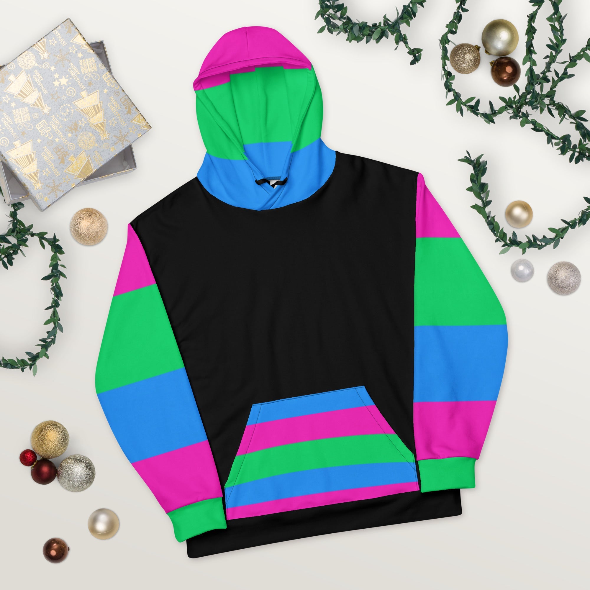 Polysexual Pride Flag Hoodie – Bright, Inclusive & Sustainable Statement Wear