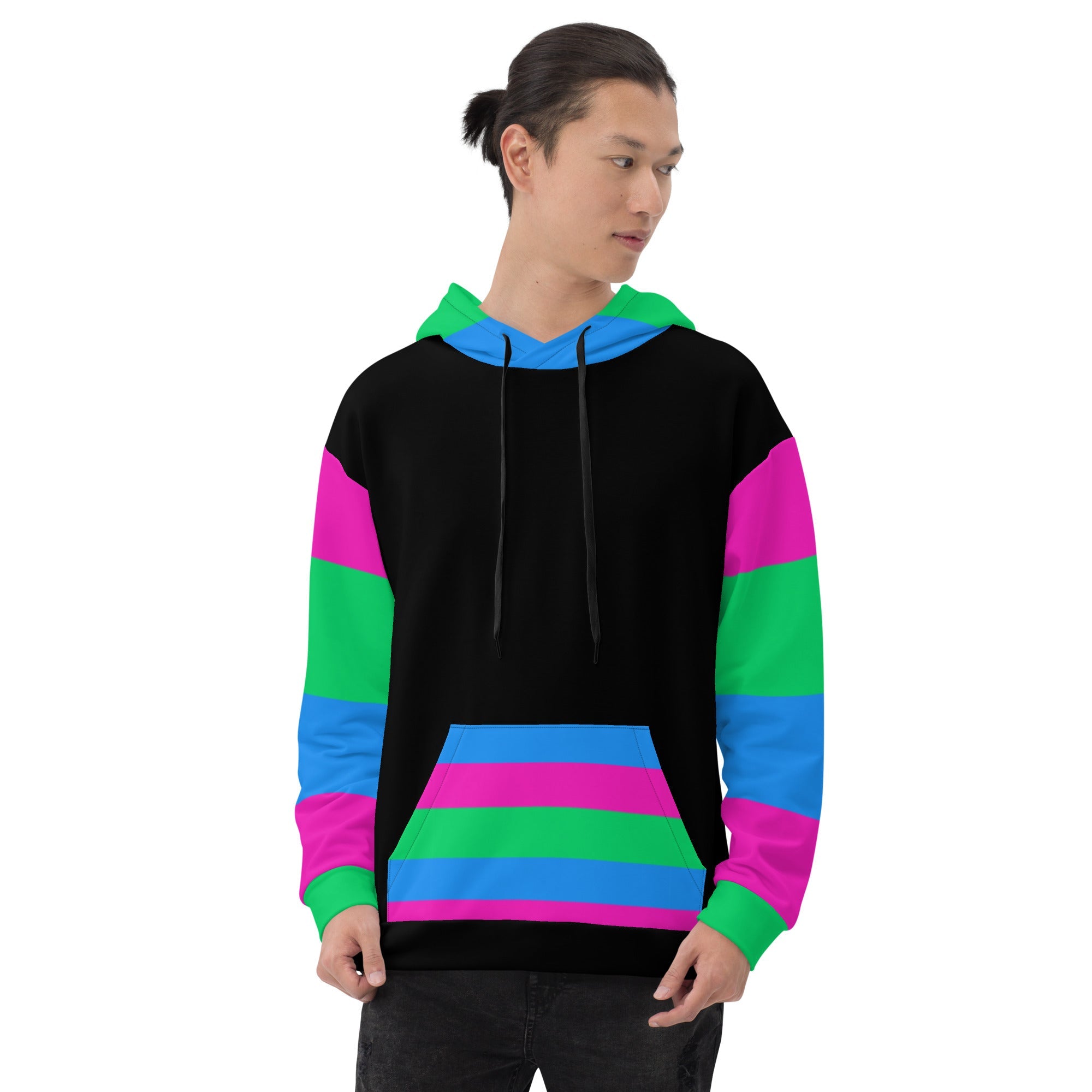 Polysexual Pride Flag Hoodie – Bright, Inclusive & Sustainable Statement Wear