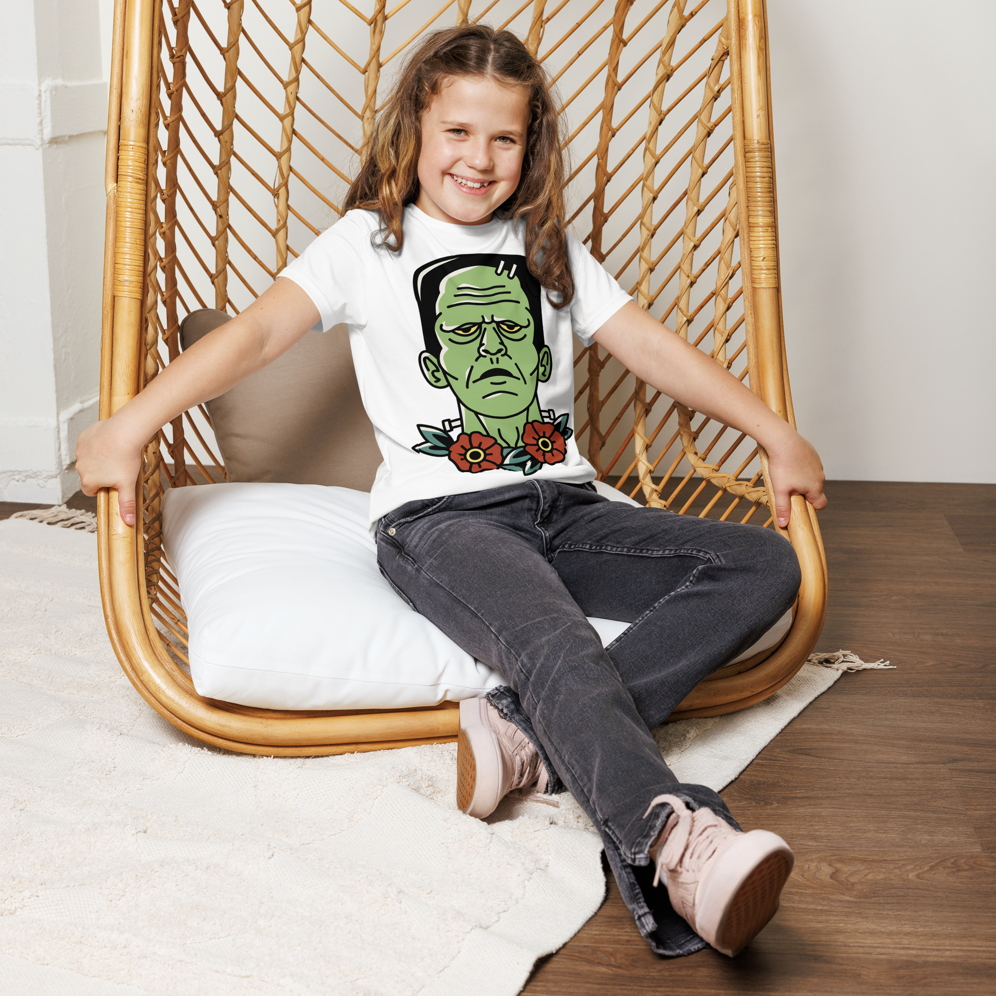 Camiseta juvenil cuello redondo frankenstein