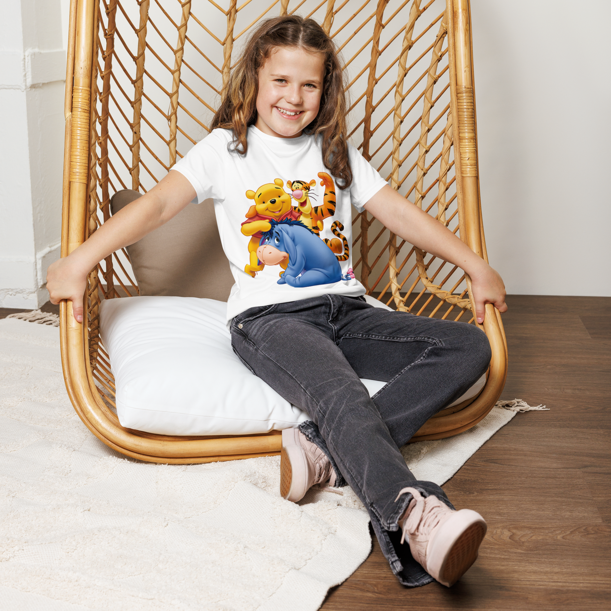 T-shirt juvenil gola redonda timao e pumbaa