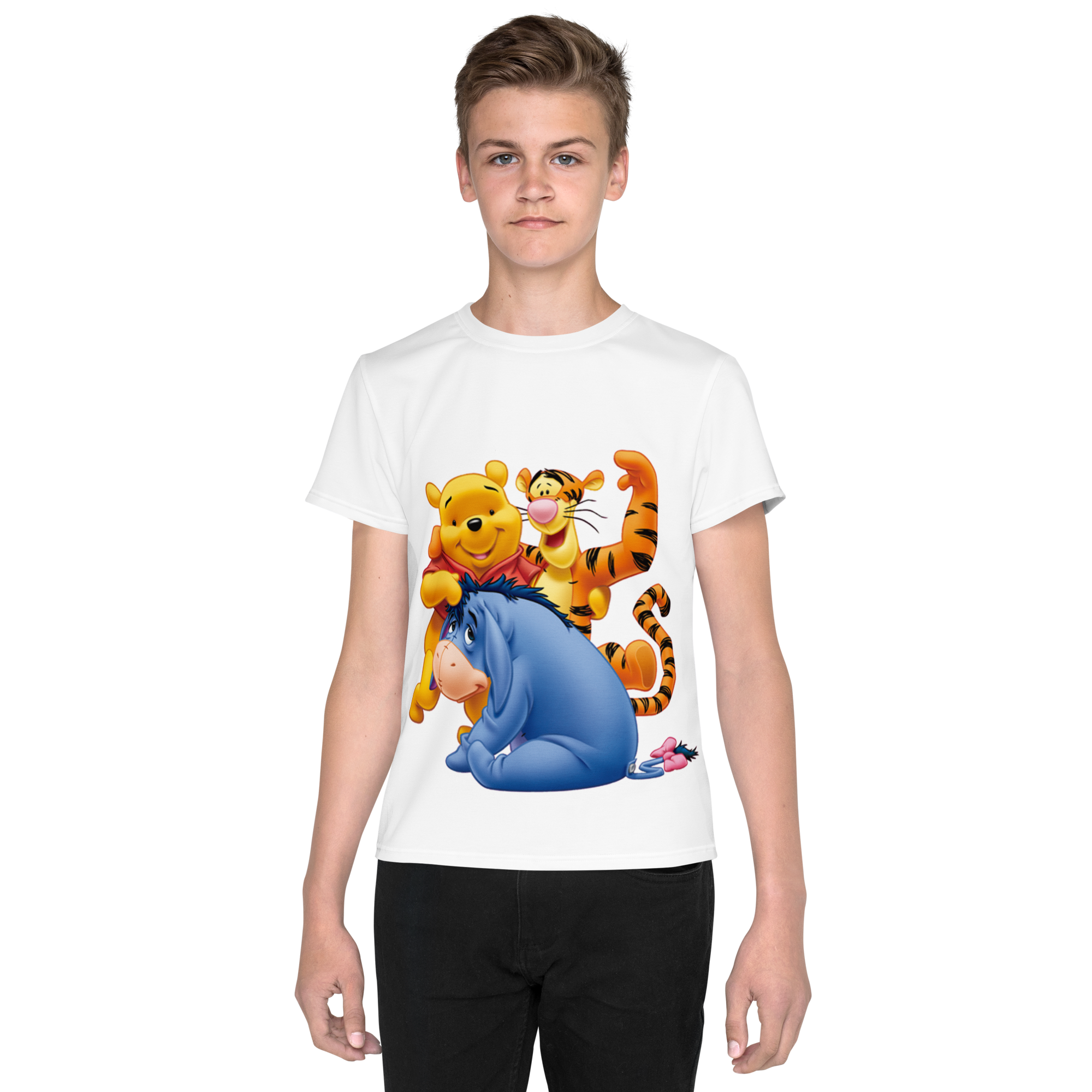 T-shirt juvenil gola redonda timao e pumbaa
