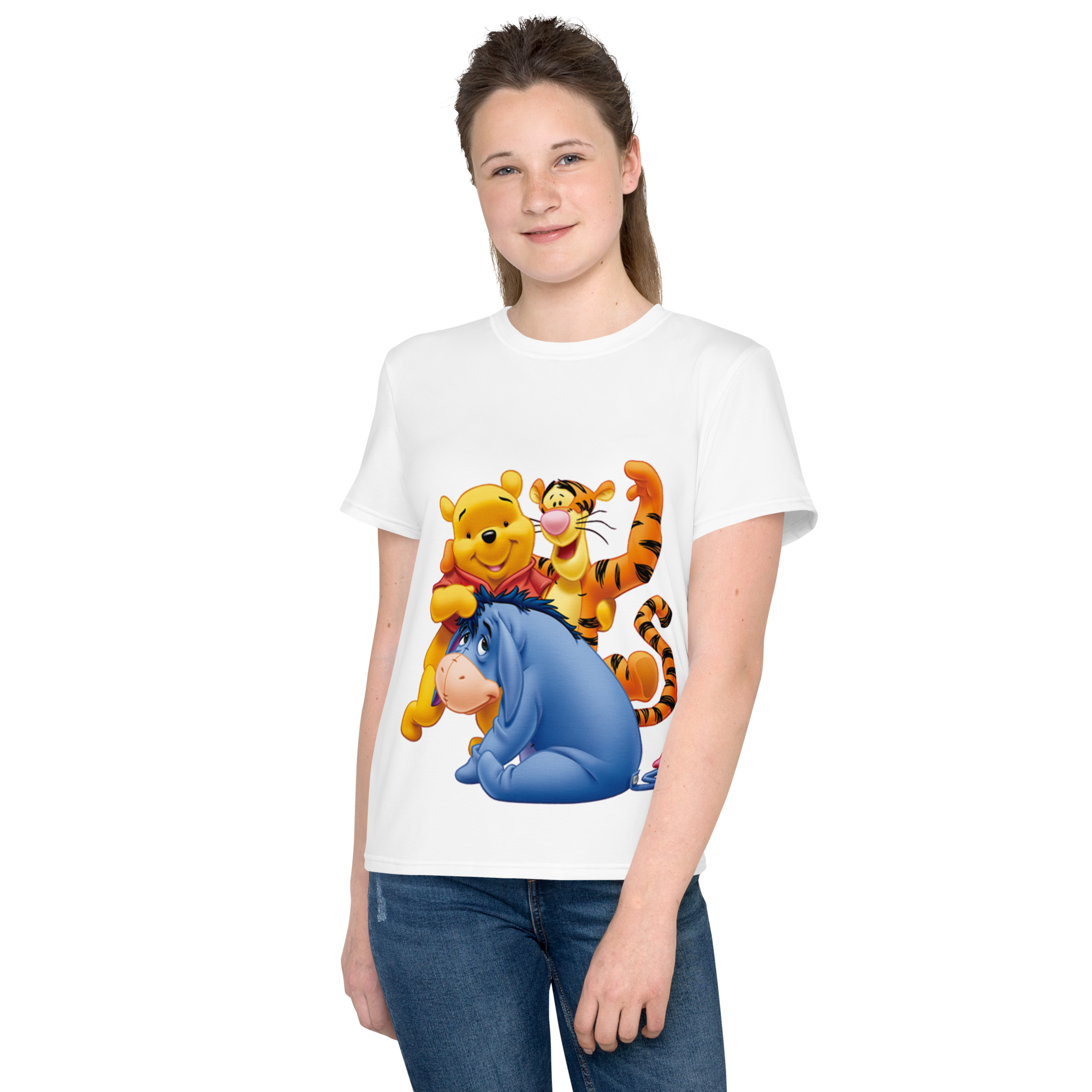 T-shirt juvenil gola redonda timao e pumbaa