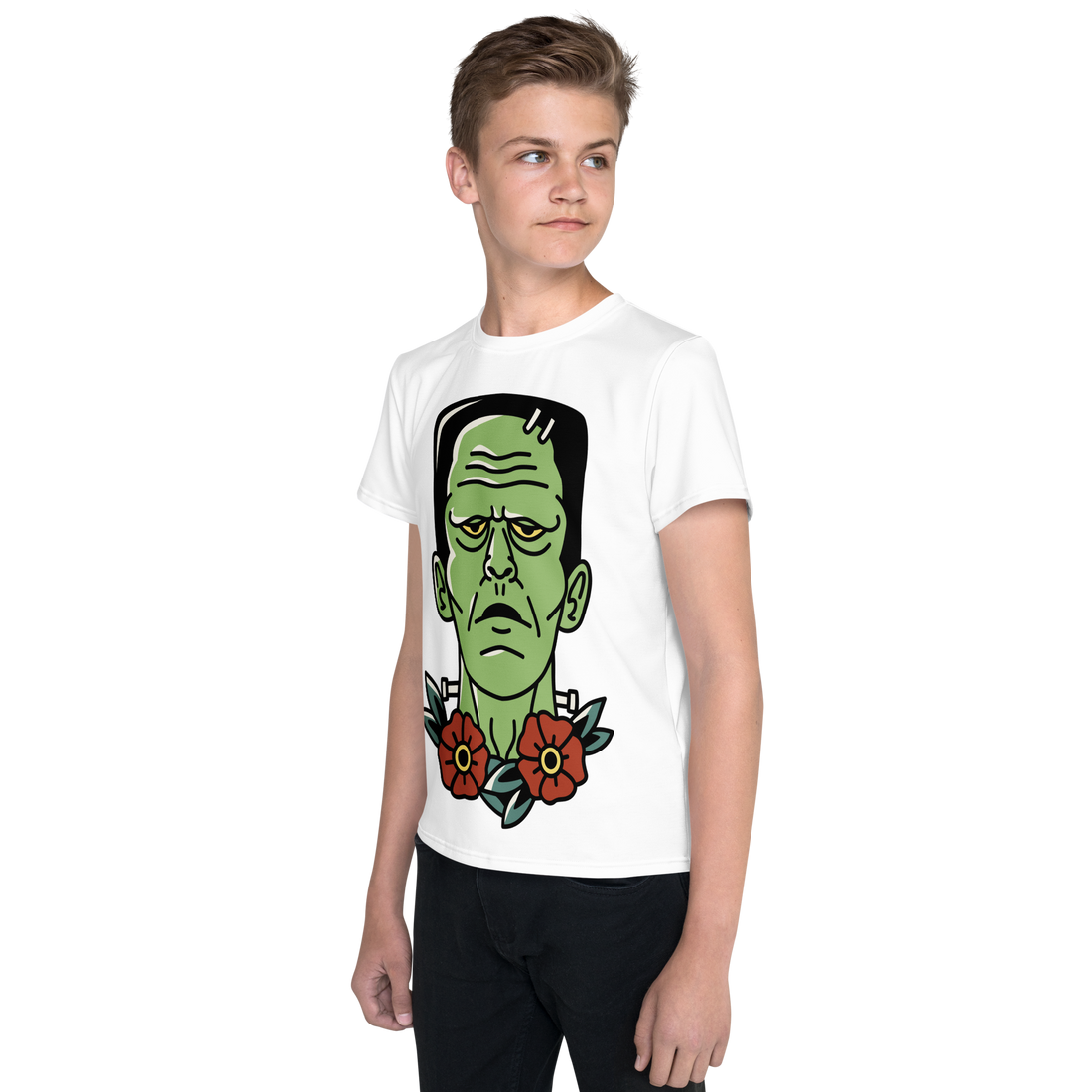 Camiseta juvenil cuello redondo frankenstein