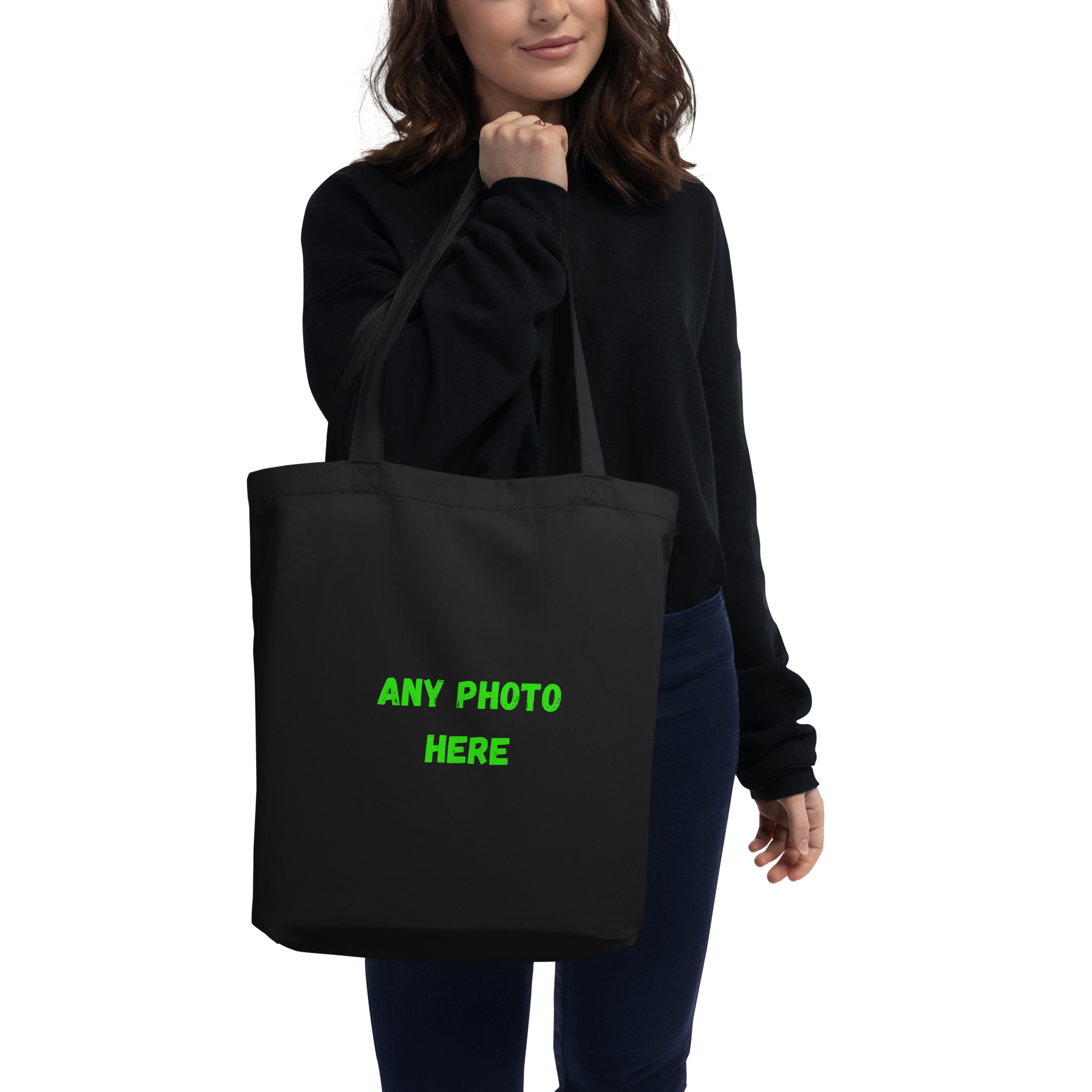 VOCE LINDX Eco Tote Bag – Upload Your Photo or Design – Reusable Cotton Canvas Shopper