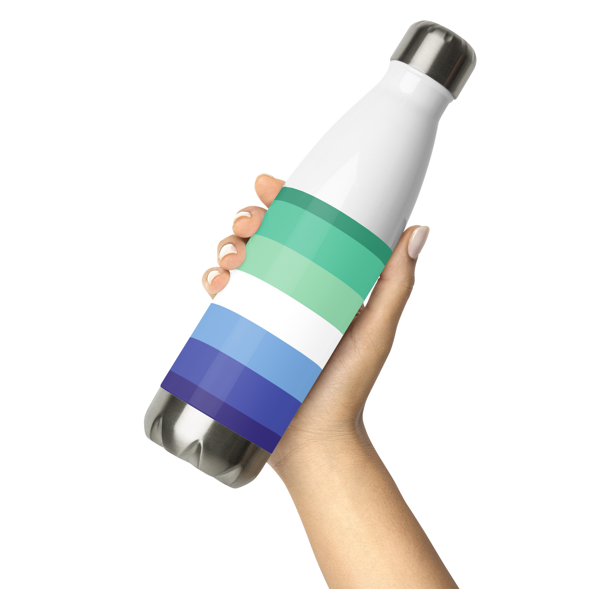 Garrafa de água de aço inoxidável Bandeira do Orgulho Gay
