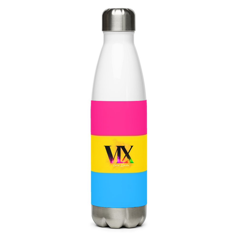 Garrafa de água de aço inoxidável Bandeira Pansexual