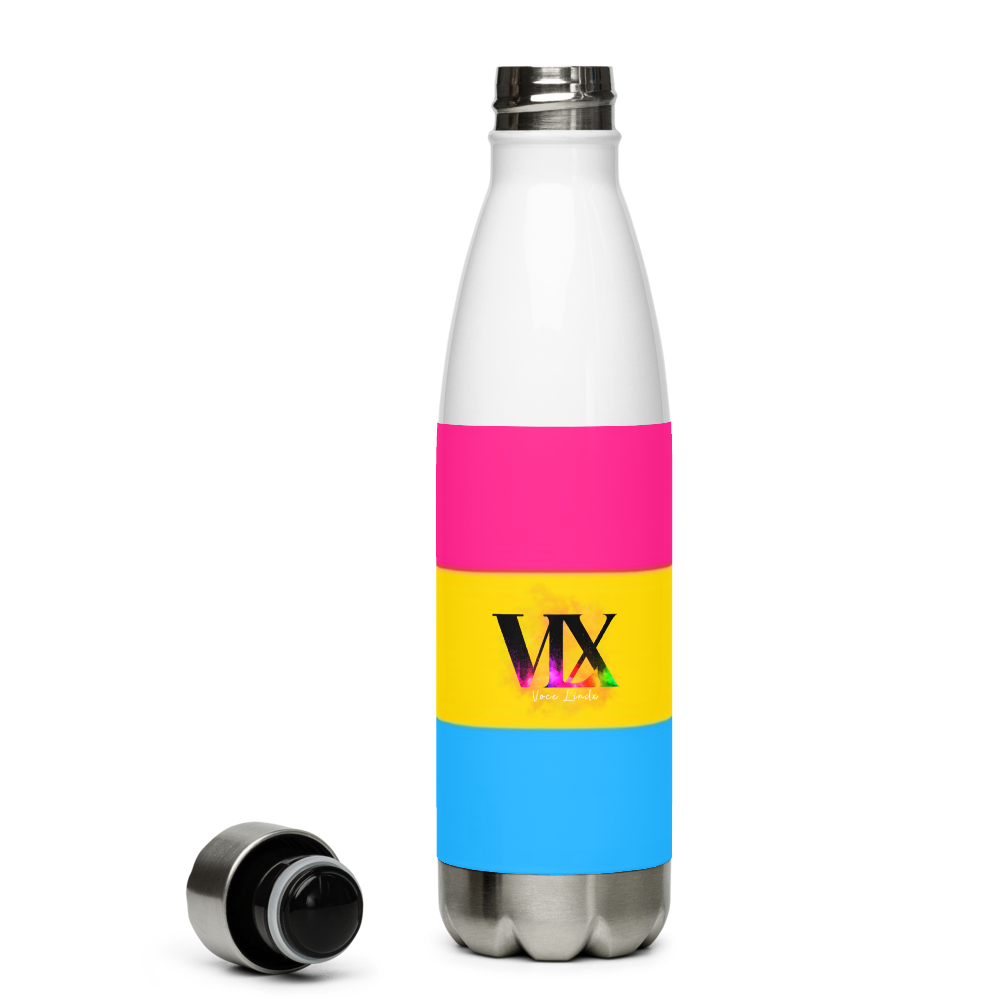 Garrafa de água de aço inoxidável Bandeira Pansexual