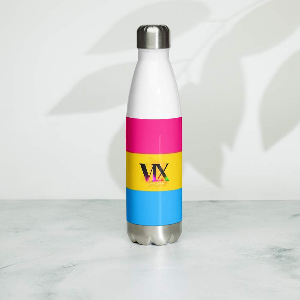 Garrafa de água de aço inoxidável Bandeira Pansexual