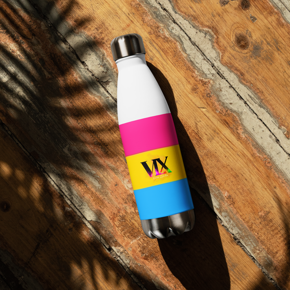 Garrafa de água de aço inoxidável Bandeira Pansexual