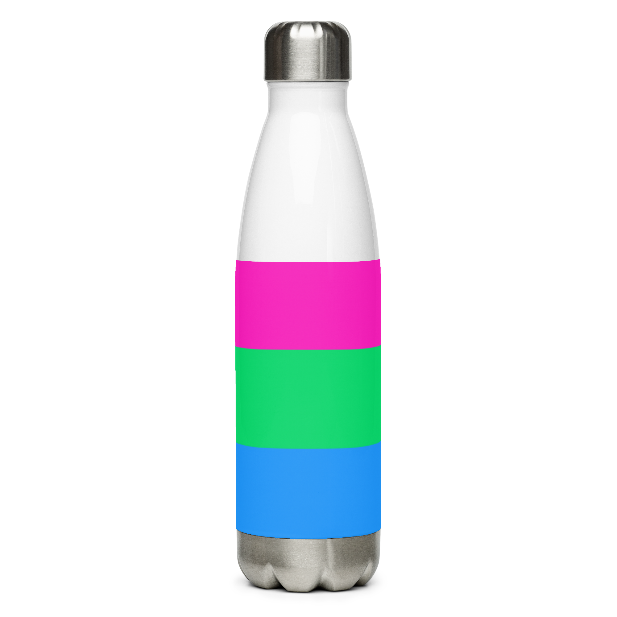 Bandeira polissexual de garrafa de água de aço inoxidável