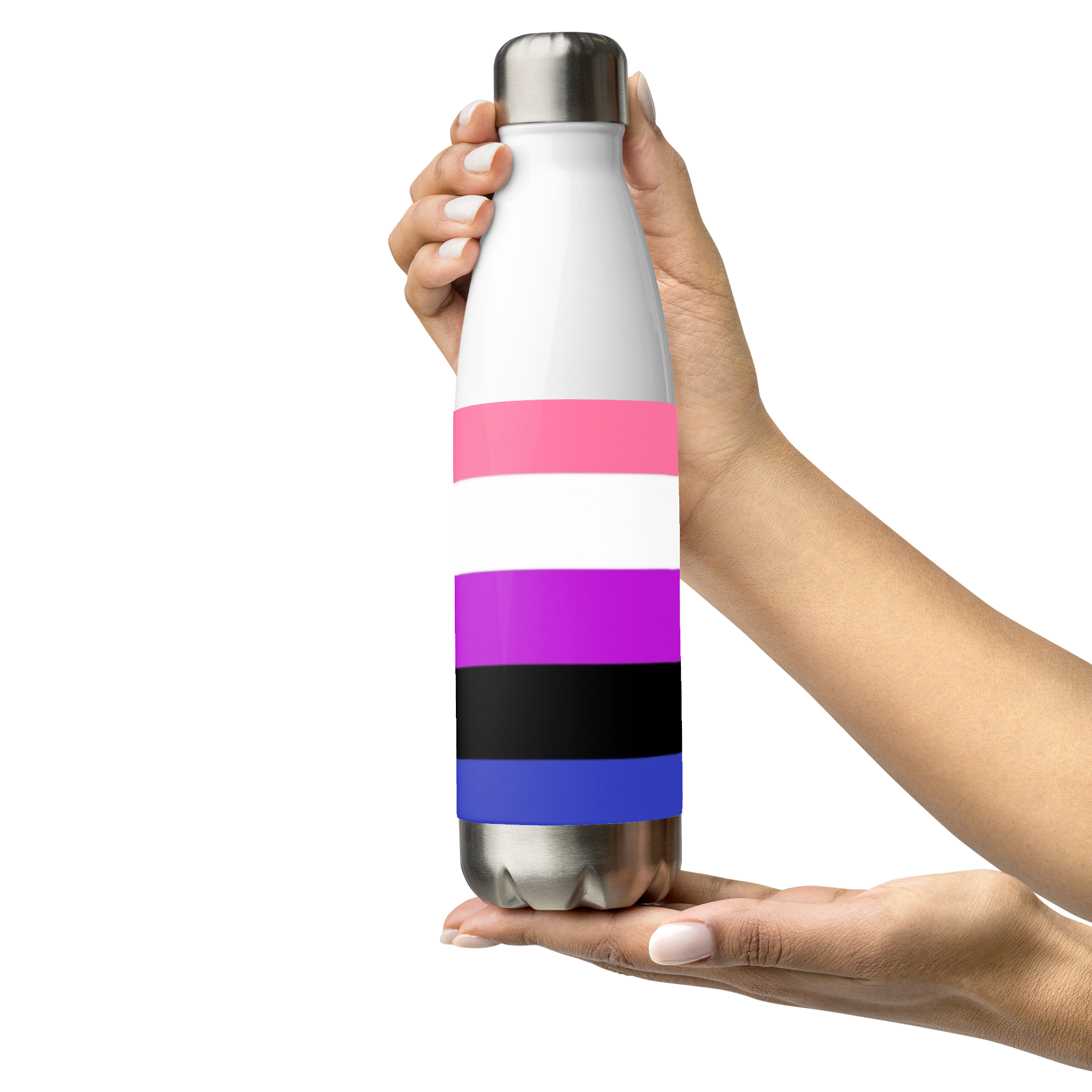Botella de agua de acero inoxidable Genderfluid Pride