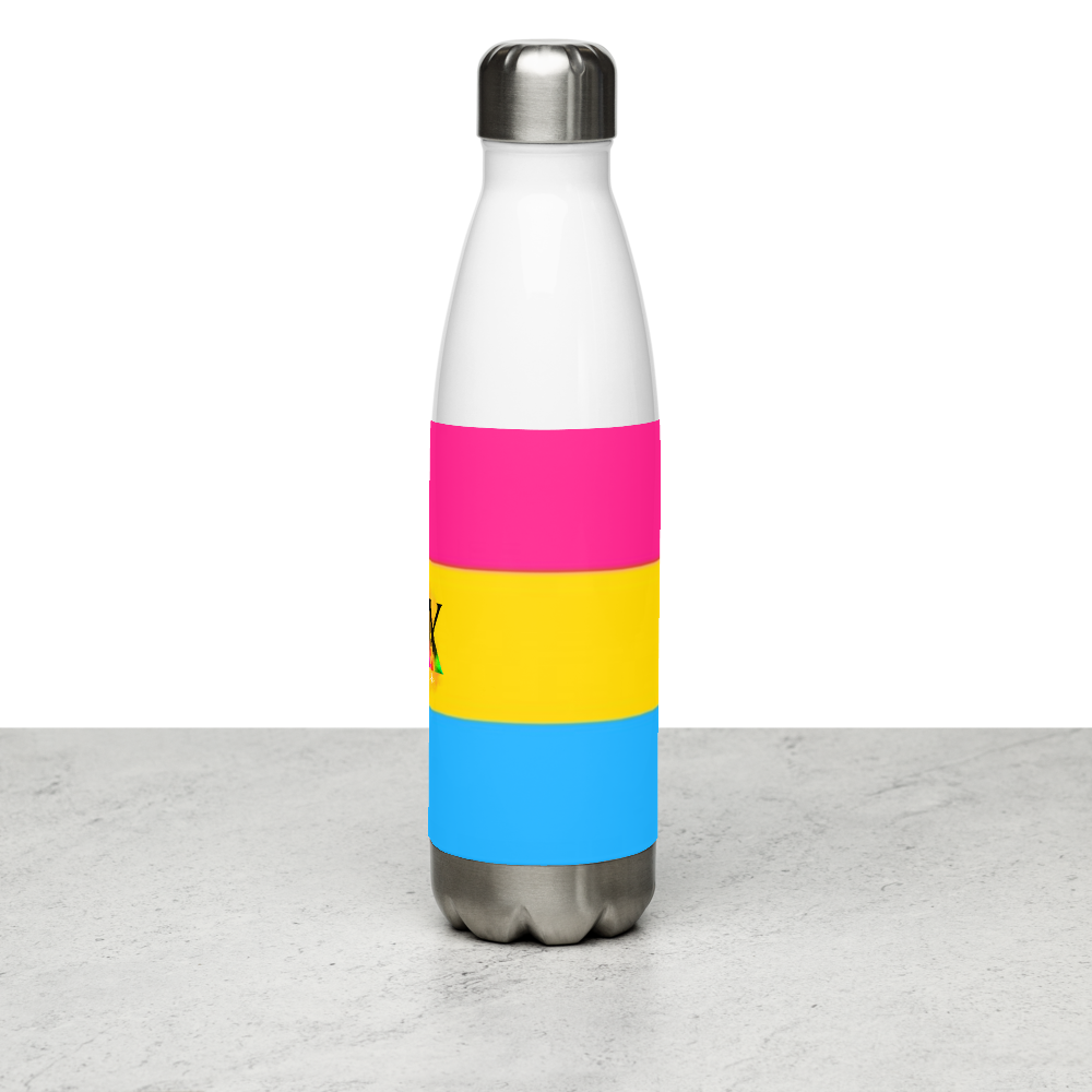 Garrafa de água de aço inoxidável Bandeira Pansexual