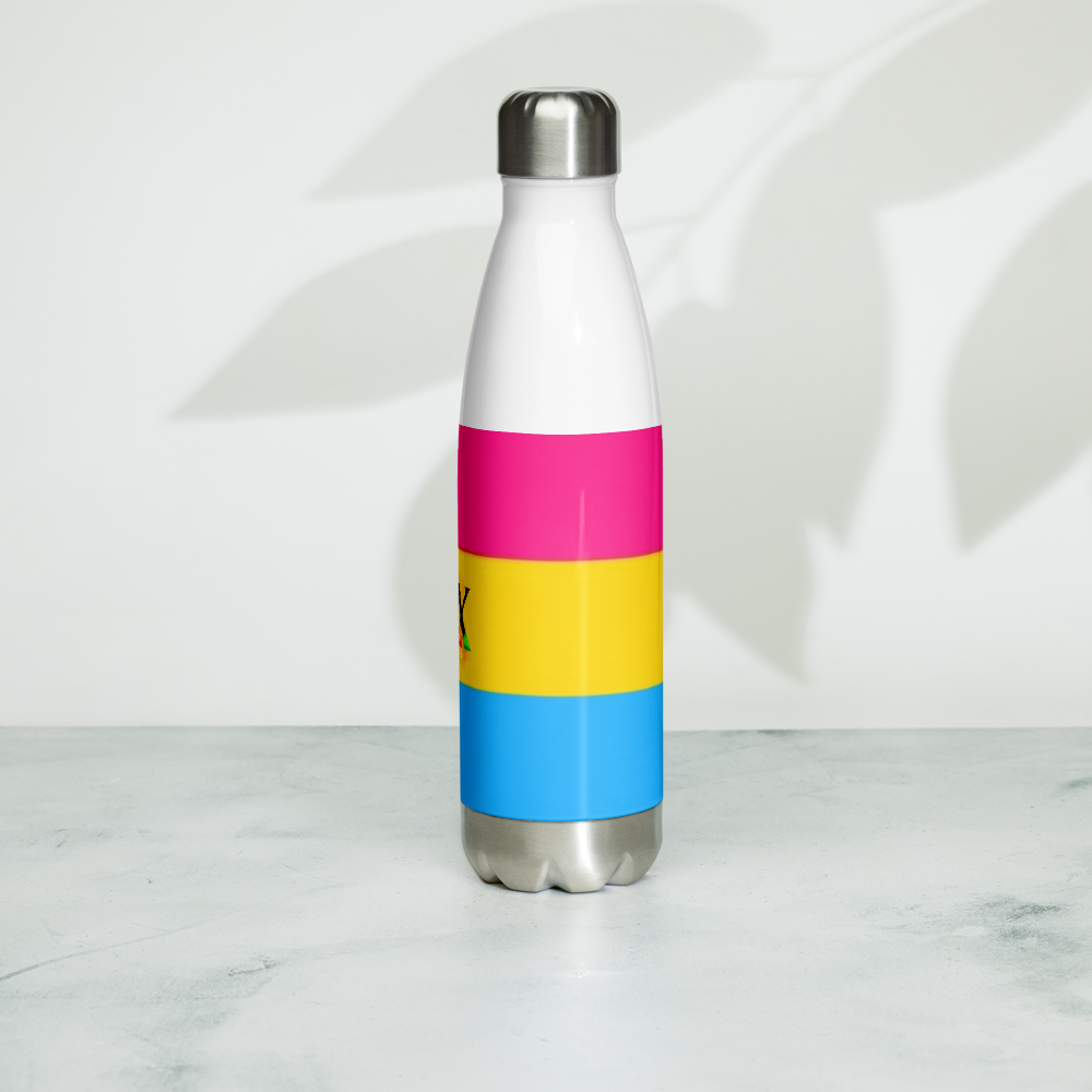 Garrafa de água de aço inoxidável Bandeira Pansexual