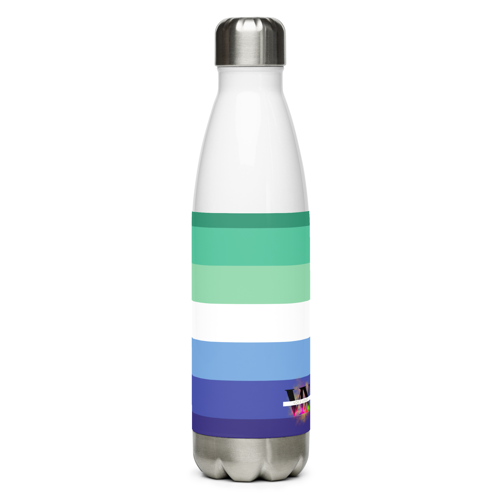 Garrafa de água de aço inoxidável Bandeira do Orgulho Gay