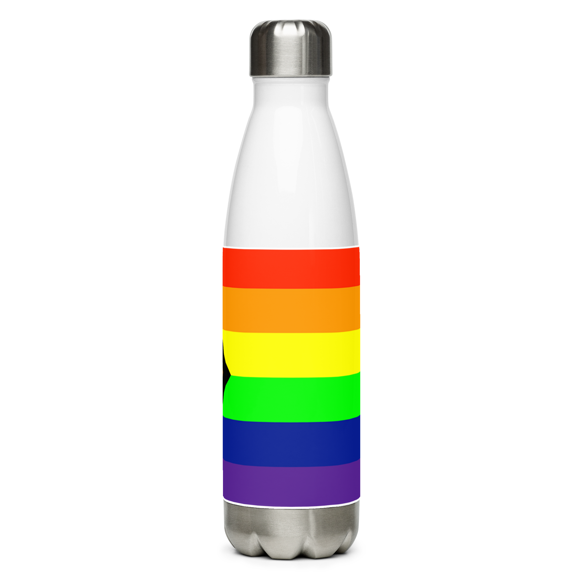 Garrafa de água de aço inoxidável Pride Intersex-Inclusive