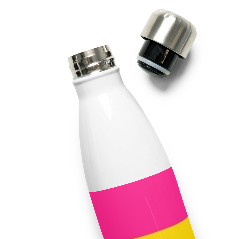 Garrafa de água de aço inoxidável Bandeira Pansexual