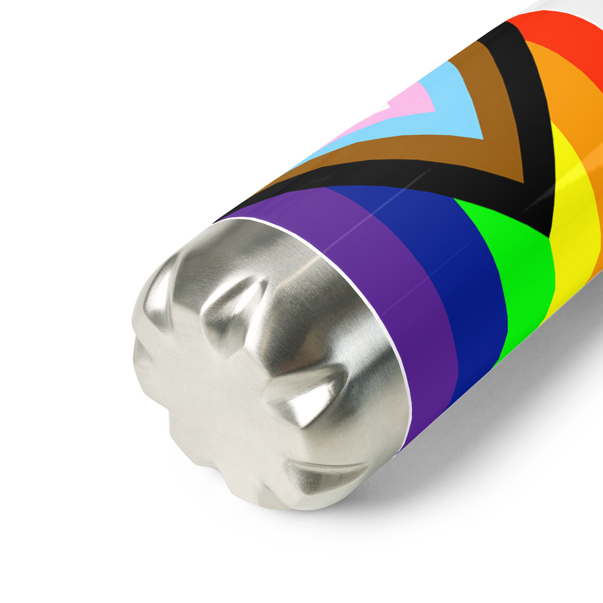 Garrafa de água de aço inoxidável Pride Intersex-Inclusive