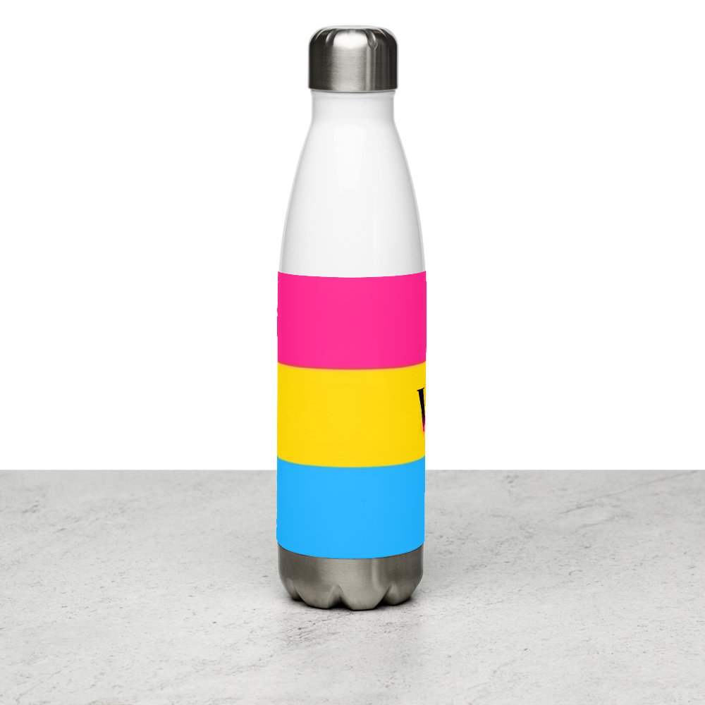 Garrafa de água de aço inoxidável Bandeira Pansexual