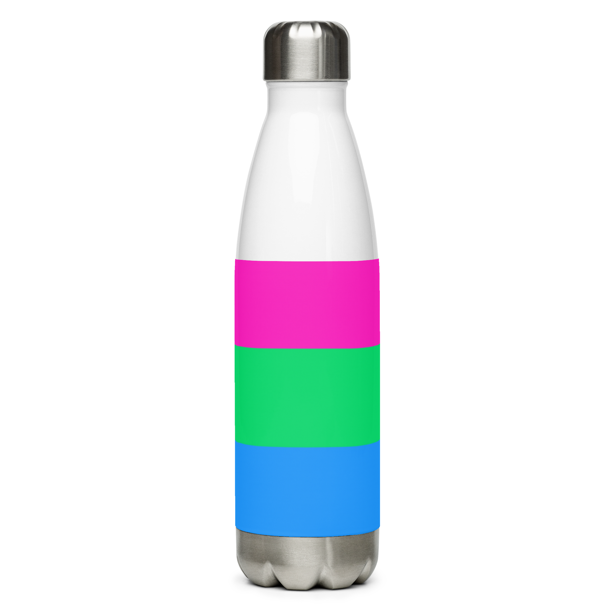 Bandeira polissexual de garrafa de água de aço inoxidável