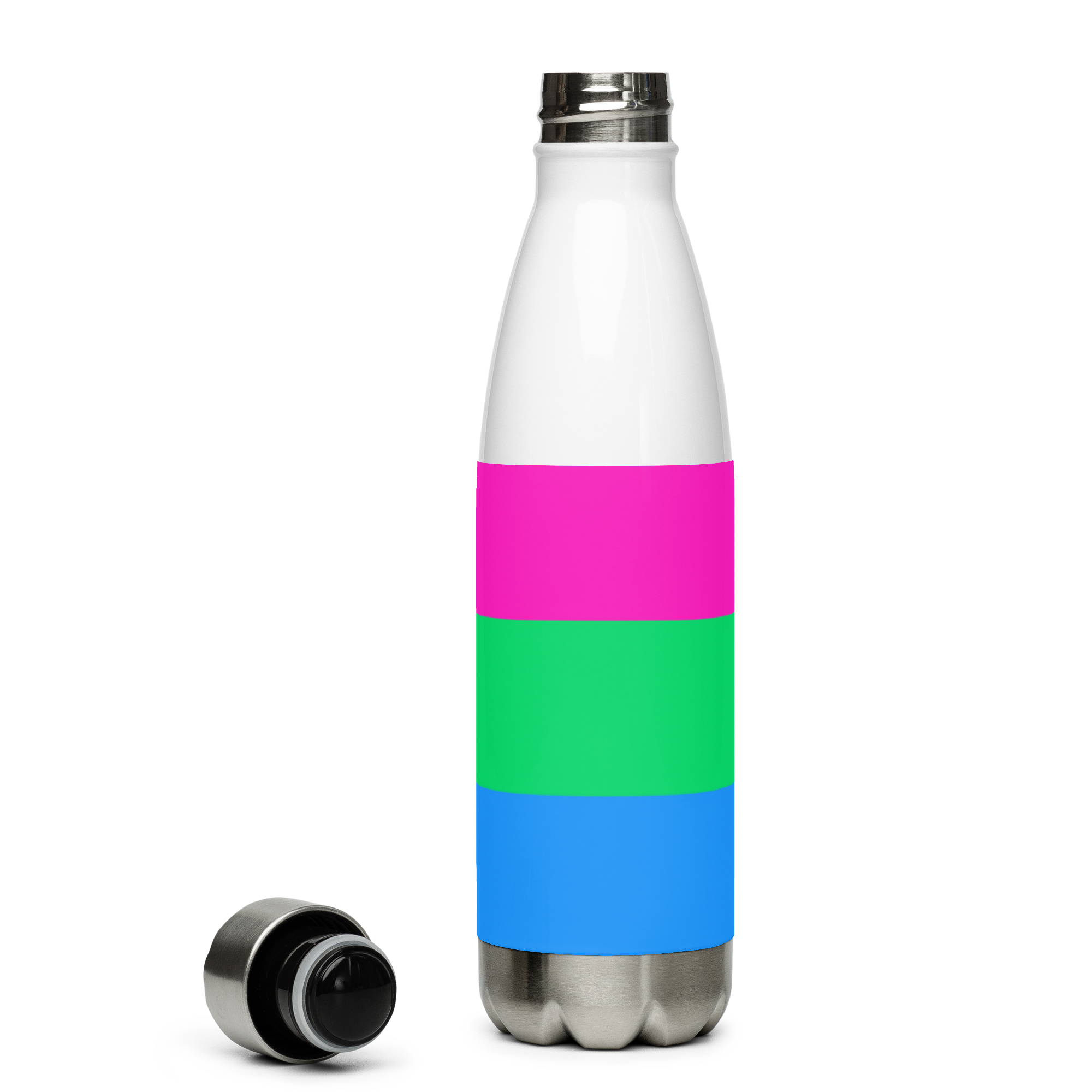 Bandeira polissexual de garrafa de água de aço inoxidável
