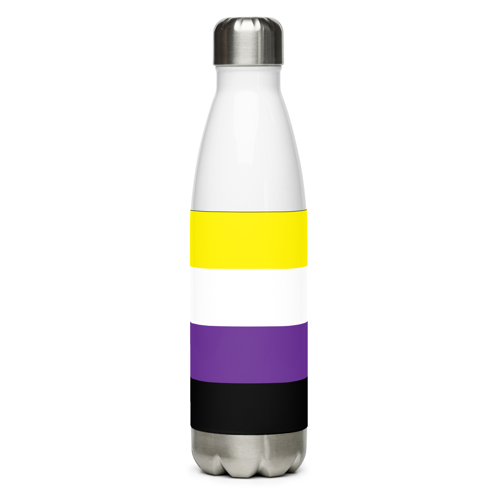 Bandeira não binária de garrafa de água de aço inoxidável