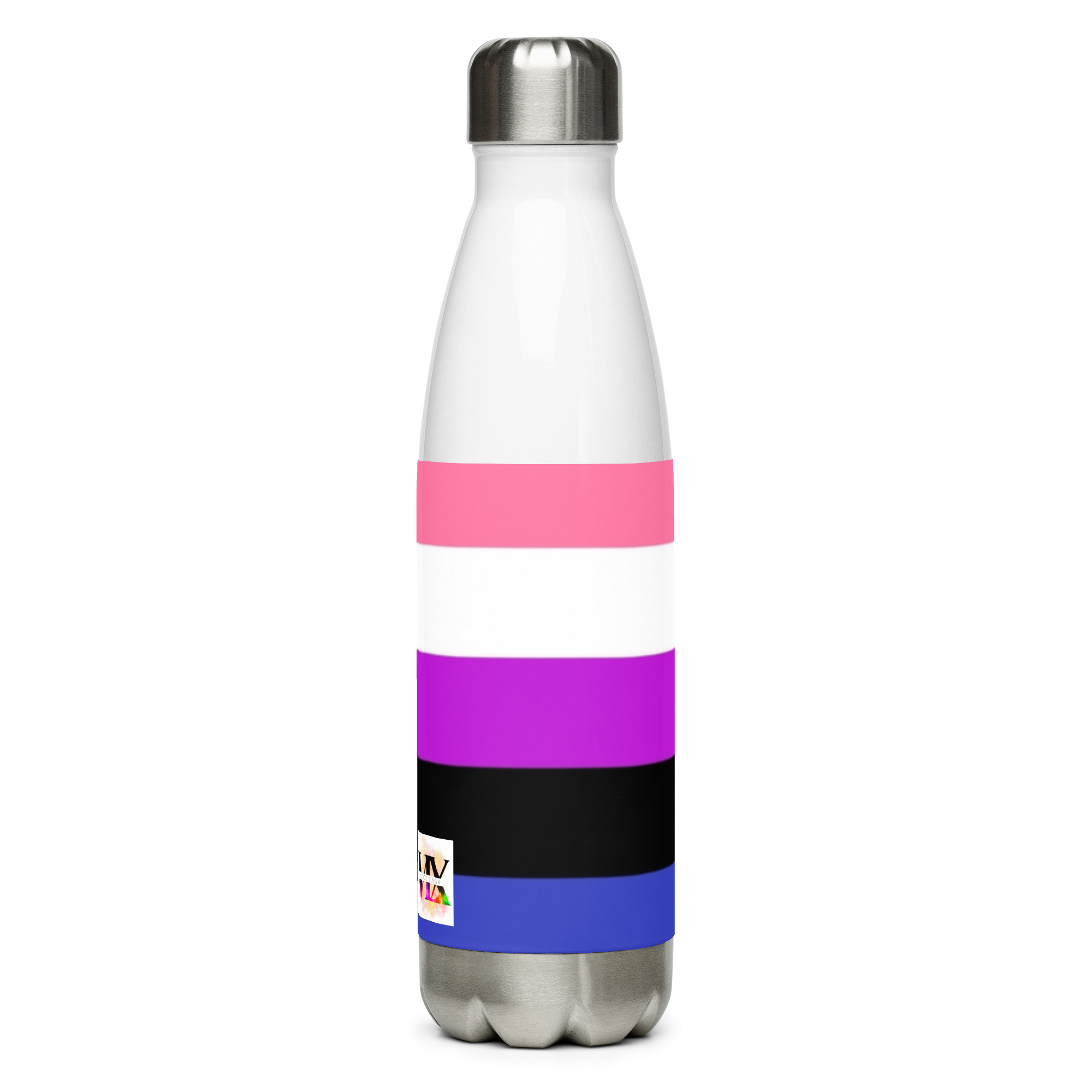 Botella de agua de acero inoxidable Genderfluid Pride