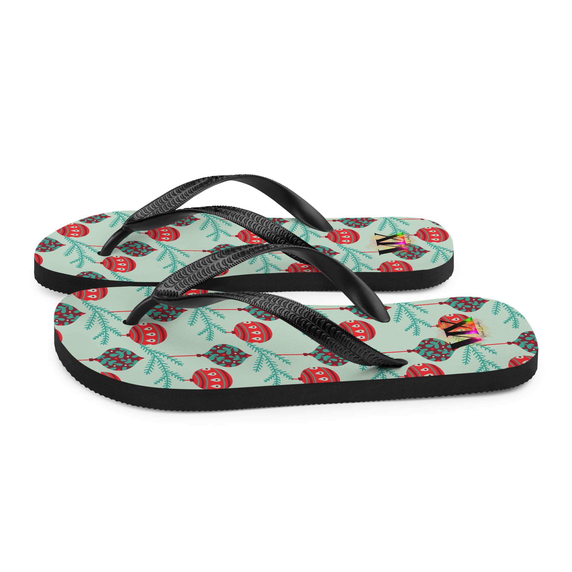 Chanclas bolas navideñas