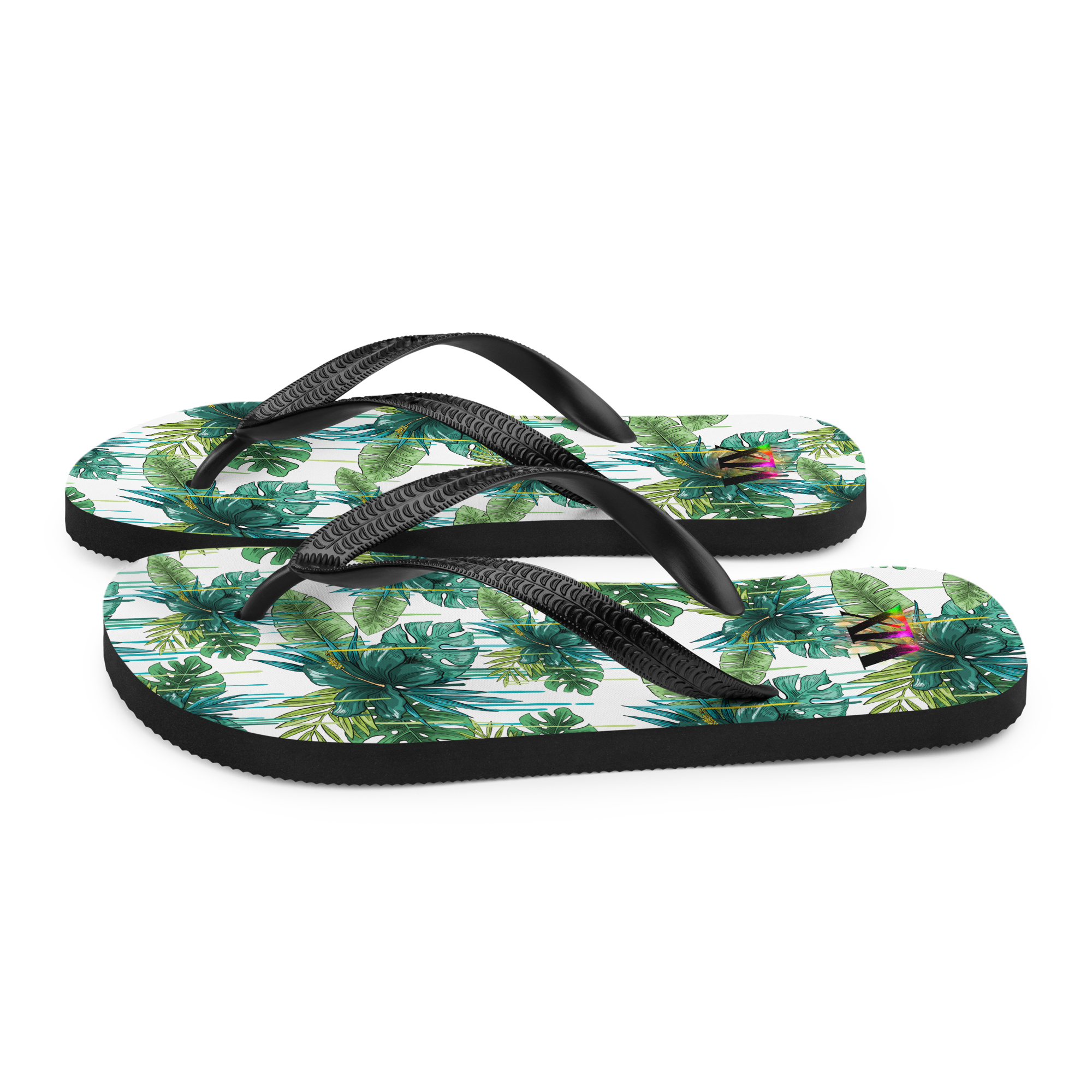 Chanclas Flores Verdes
