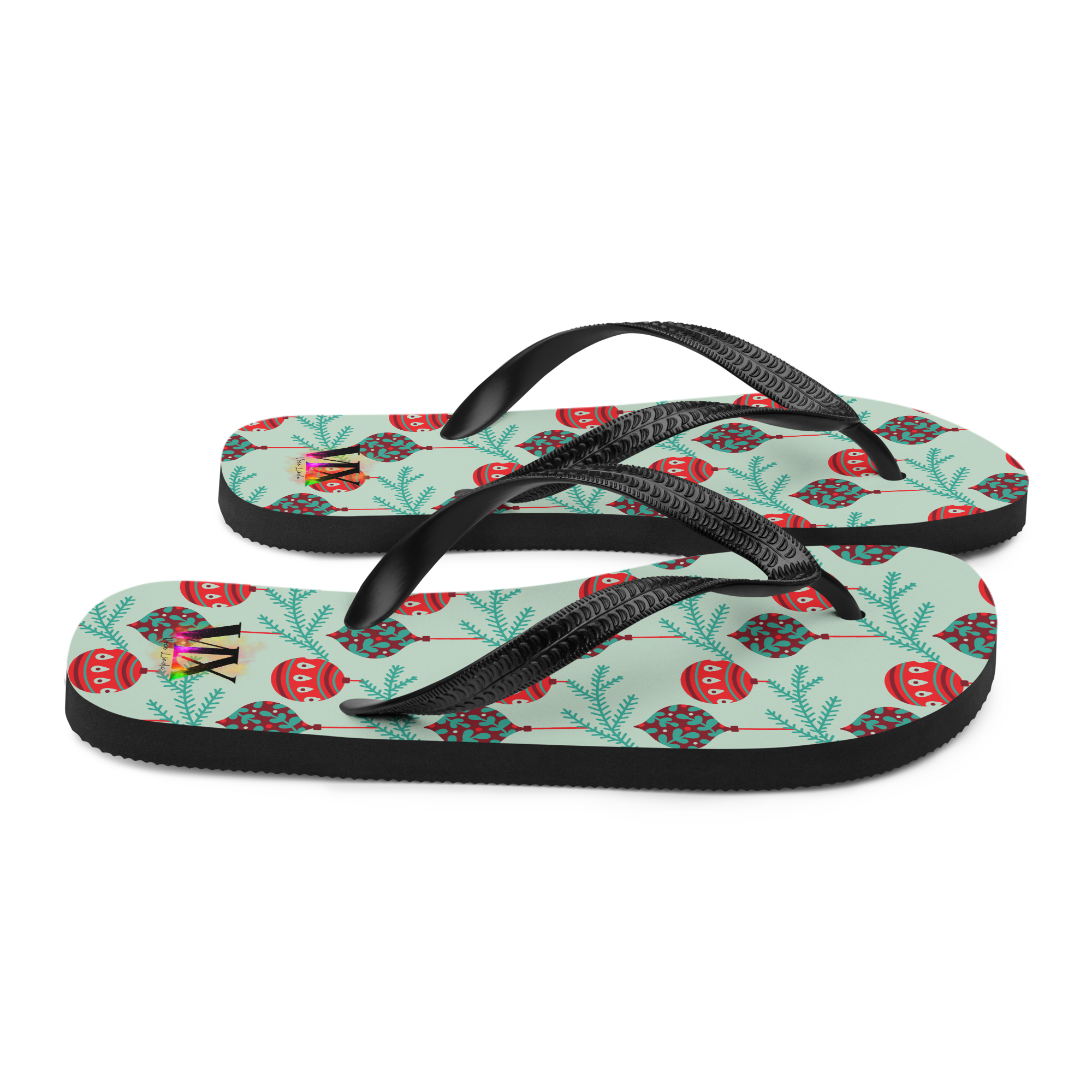 Chanclas bolas navideñas