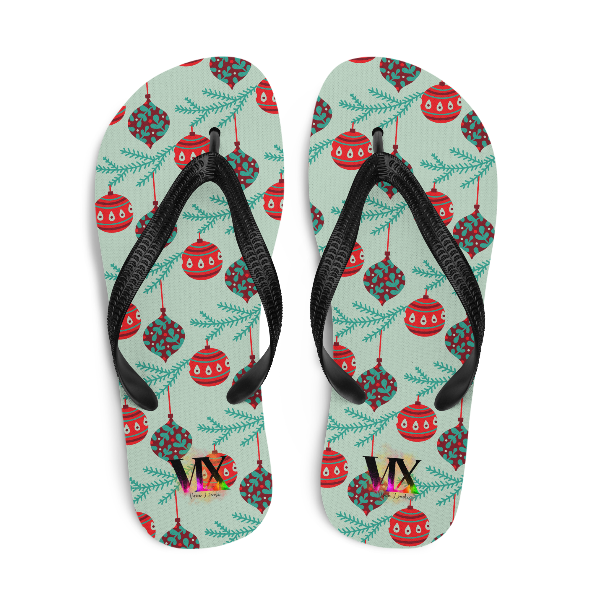 Chanclas bolas navideñas