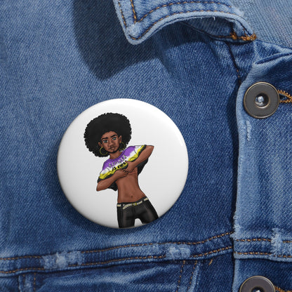 O gênero acabou com botões de alfinetes personalizados 