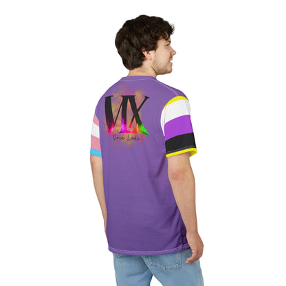 Gender Is Over Gender-Free Tee – Nonbinary &amp; Trans Pride Sleeves, Inclusive LGBTQIA+ Art, Lightweight Polyester | Voce Lindx