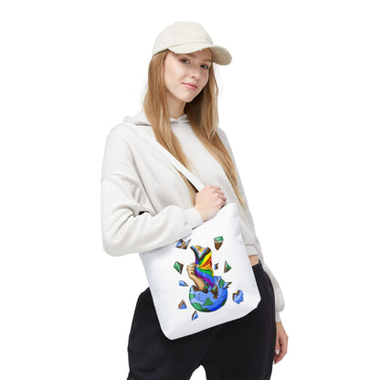 Progress Pride Flag Tote Bag – Breaking Barriers Art, Durable Polyester, Multiple Sizes | Inclusive LGBTQIA+ Accessory | Voce Lindx