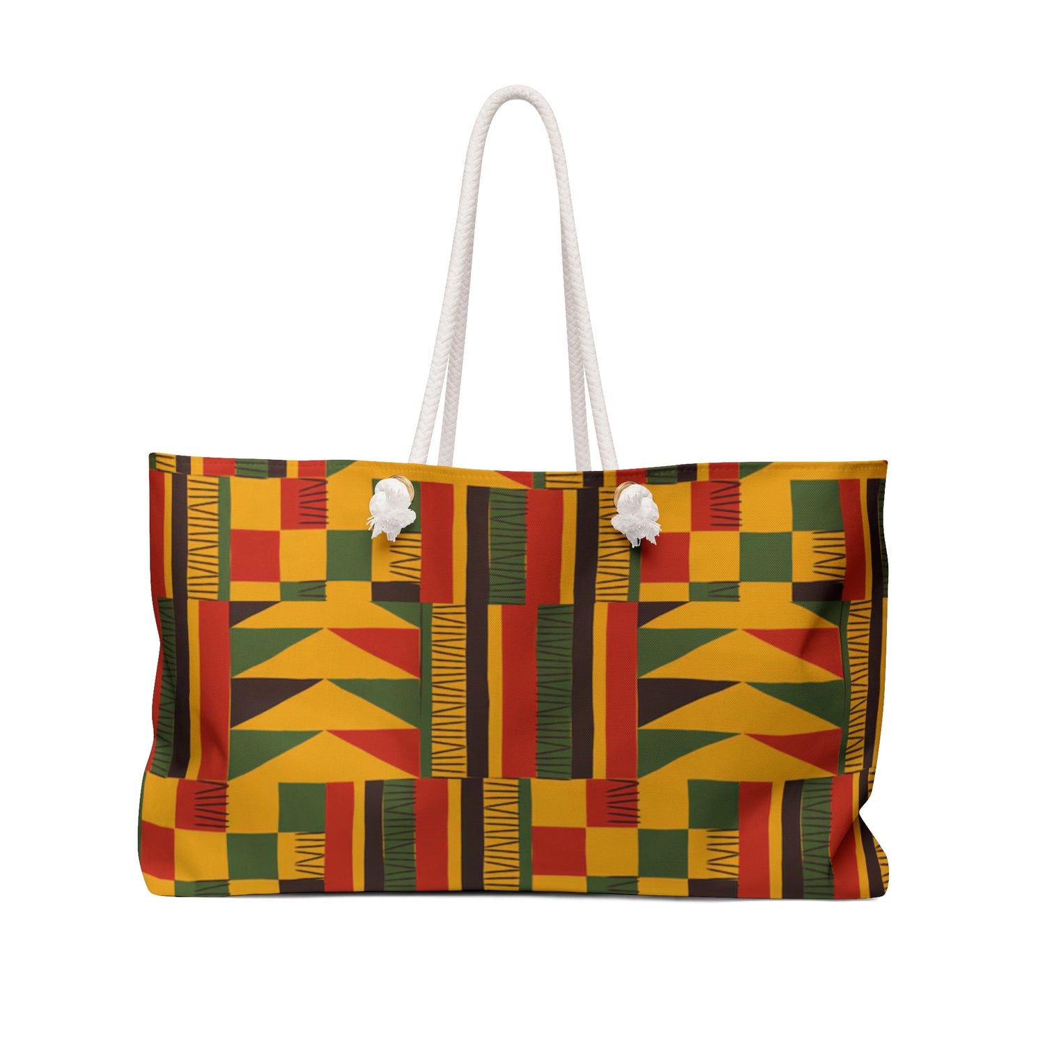 African-Inspired Weekender Bag – Oversized, Durable Polyester, Rope Handles | Inclusive Travel Tote | Voce Lindx