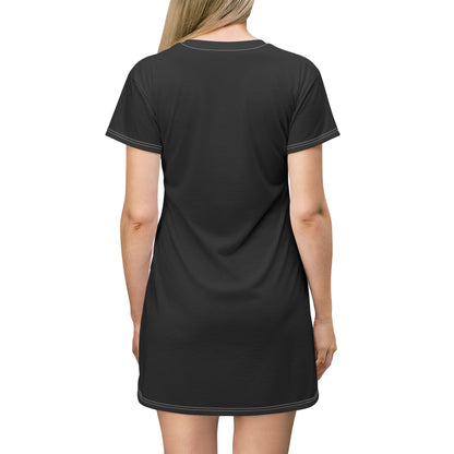 Gender Is Over T-Shirt Dress – Gender-Free, Nonbinary Pride Art, Lightweight Polyester | Voce Lindx