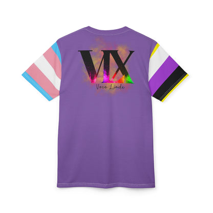 Gender Is Over Gender-Free Tee – Nonbinary &amp; Trans Pride Sleeves, Inclusive LGBTQIA+ Art, Lightweight Polyester | Voce Lindx
