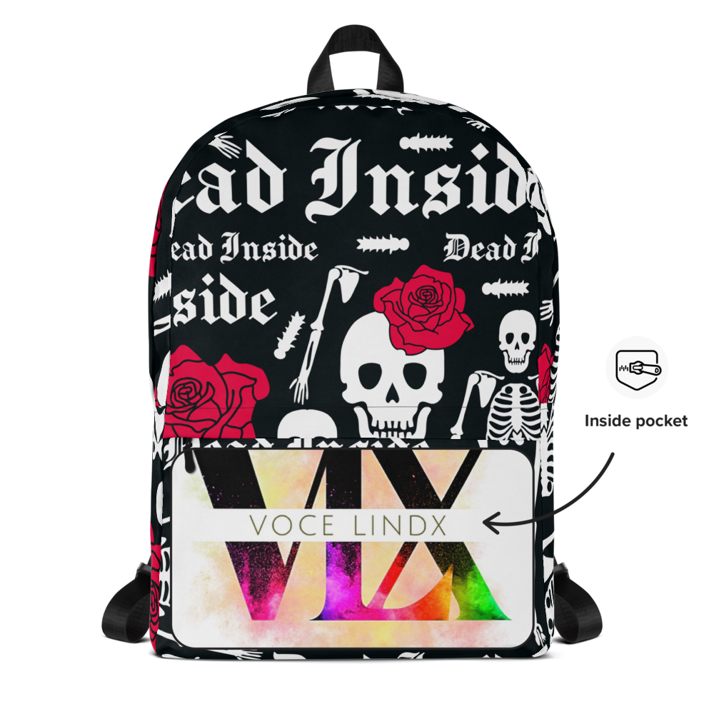Mochila Calavera Flor Roja