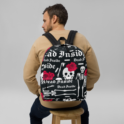 Mochila Calavera Flor Roja