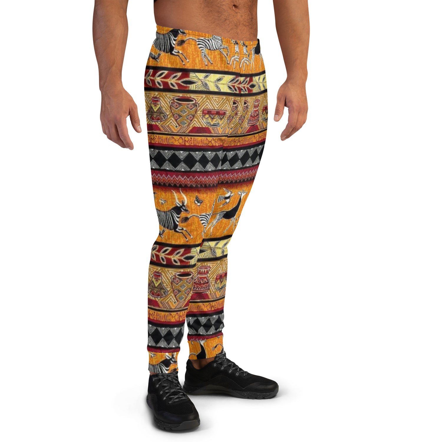 VOCE LINDX African Animals Joggers – 100 % Polyester Sublimation Print – Inclusive &amp; Durable Lounge Pants