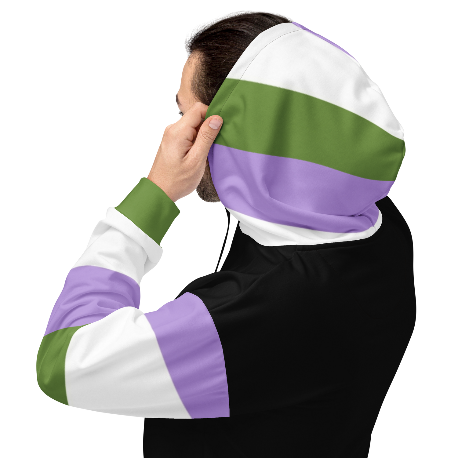 Sudadera con capucha Bandera del orgullo Genderqueer